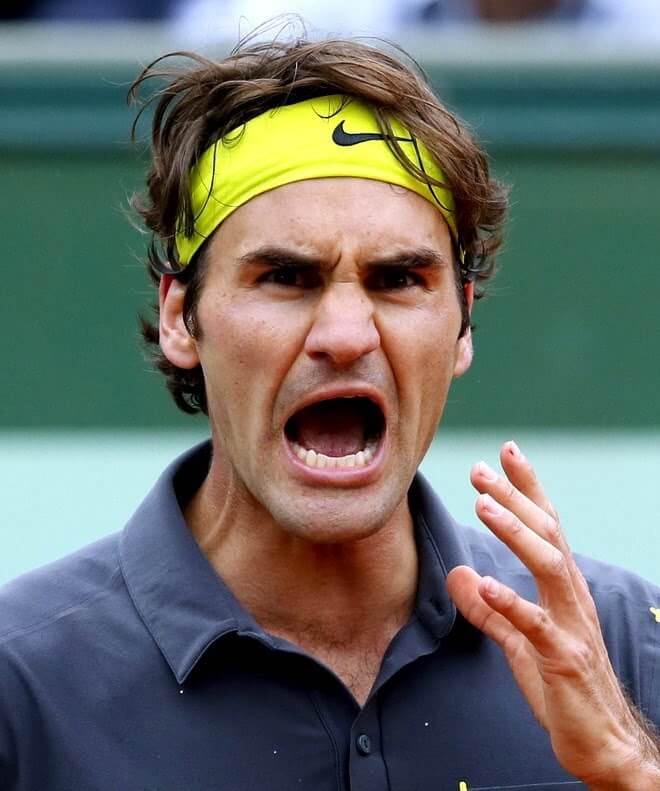 Angry Federer