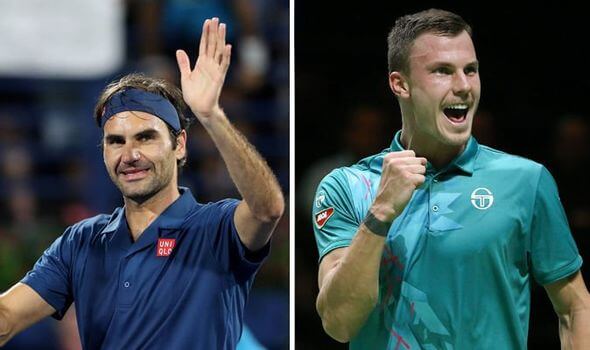 Roger Federer vs Marton Fucsovics Dubai 2019
