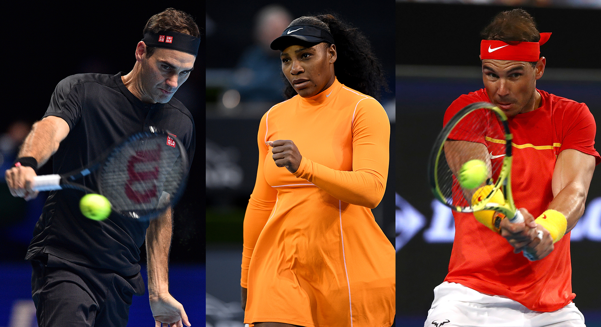 Serena Williams Roger Federer Rafael Nadal rally for relief 2020 Australia