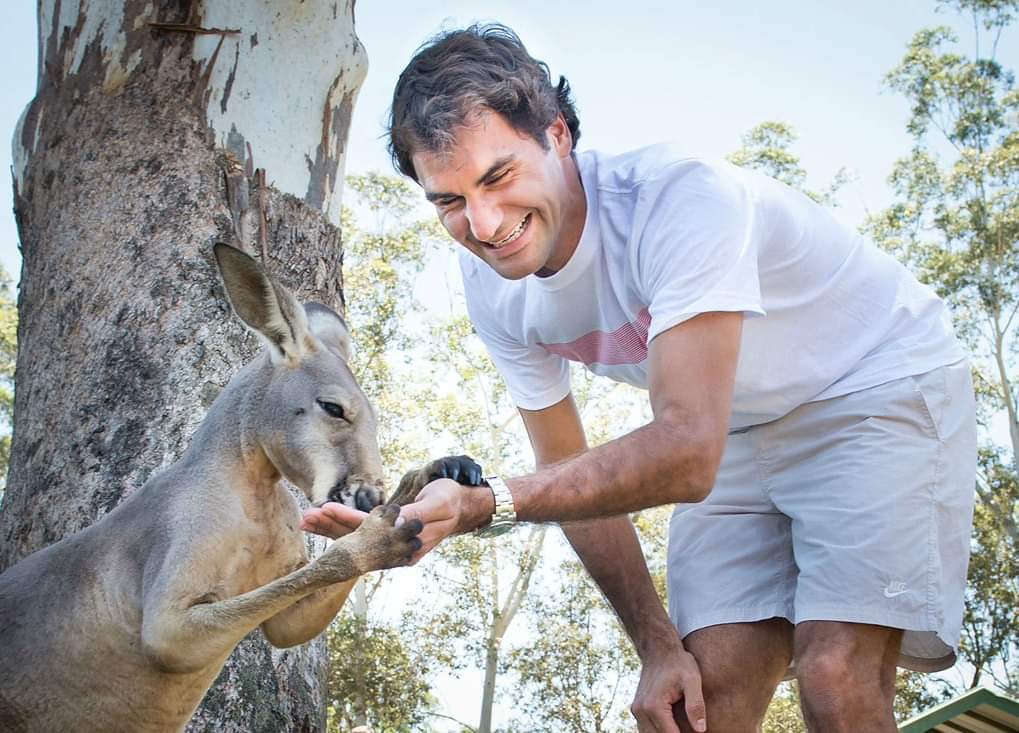 Roger Federer Australian Open Charity rally for relief