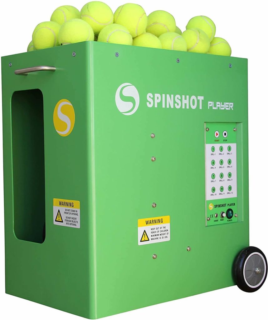 spinshot player tennis ball serving machine high spin